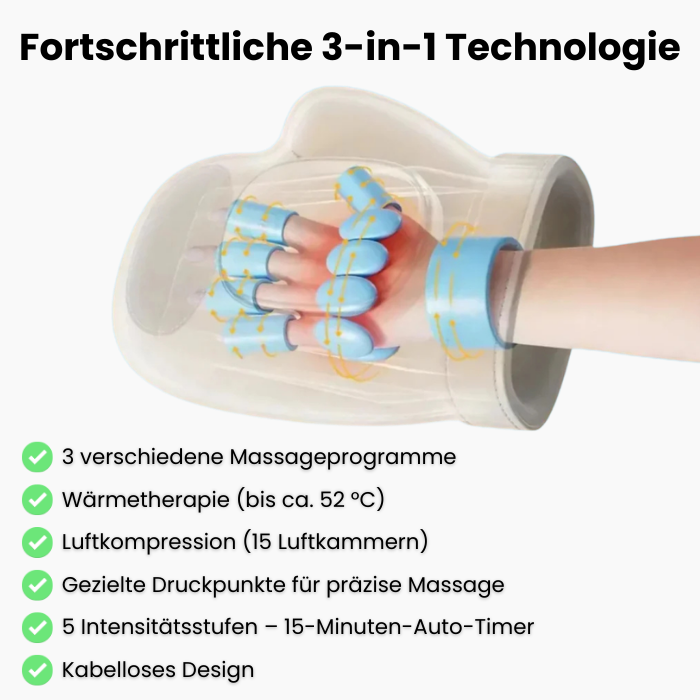 Caviraa IRT1 - Handmassagegerät mit Wärme & Kompression