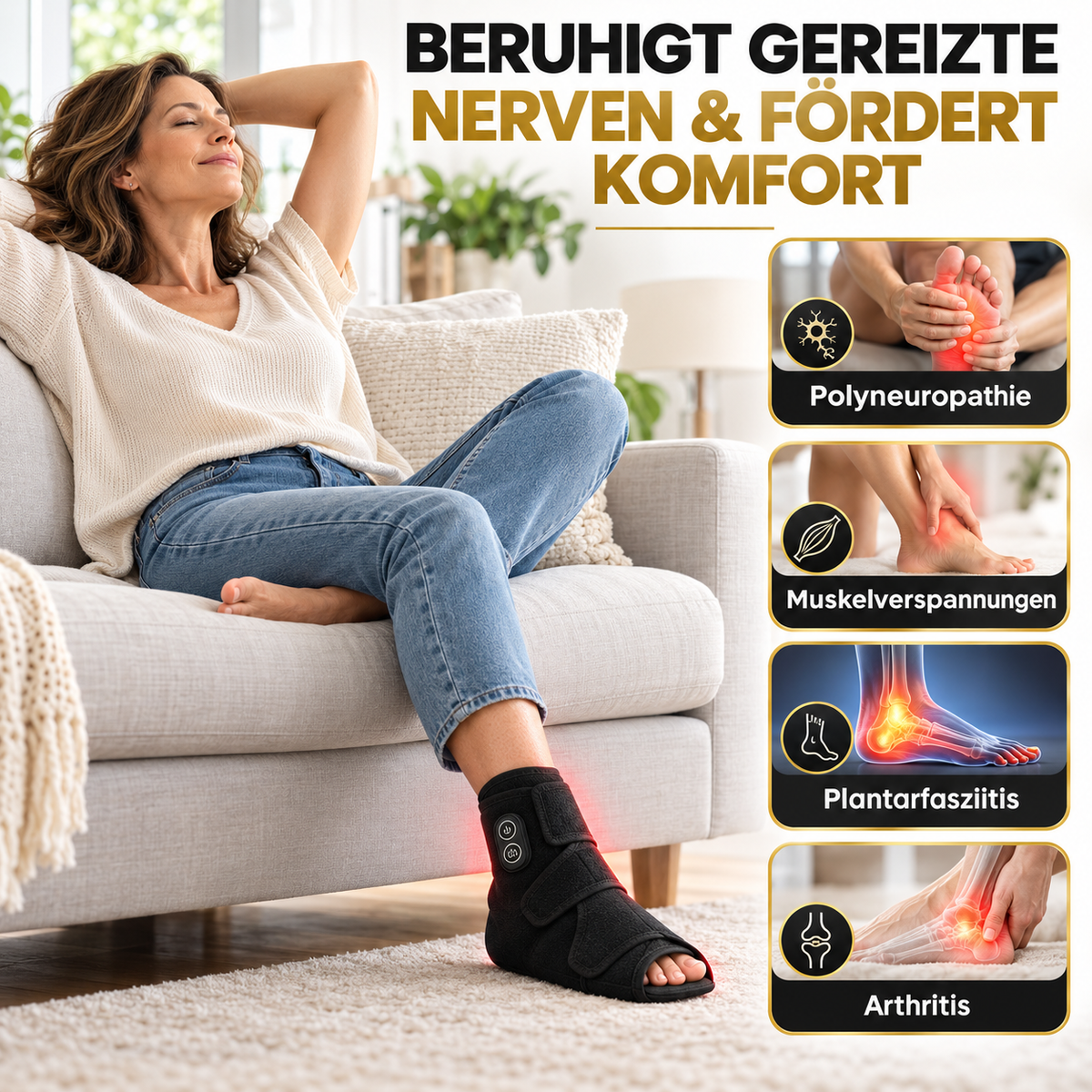 Caviraa NeuroLight™ – Rotlicht-Komfort für Füße & Nerven