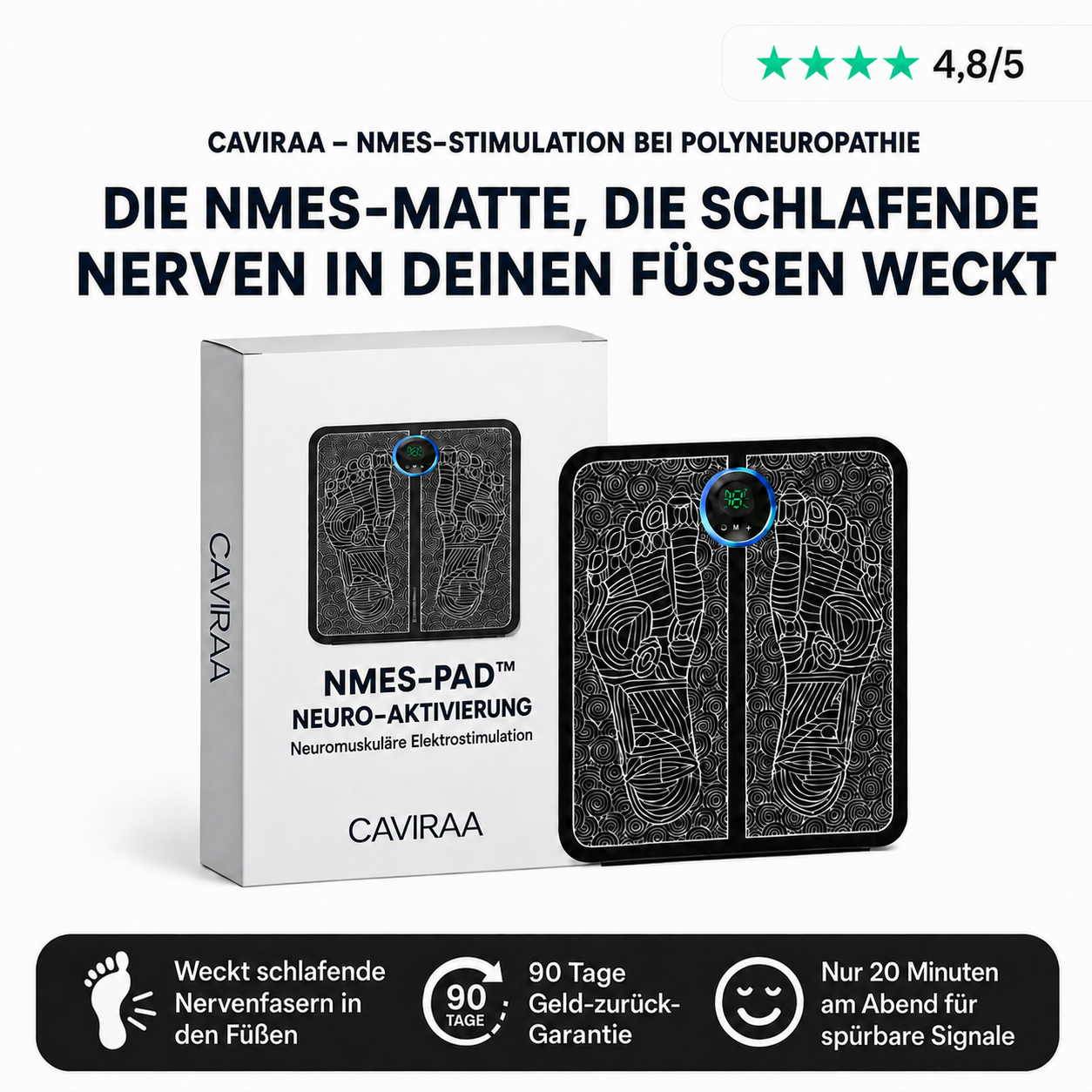 Caviraa NMES-Pad für Neuropathie